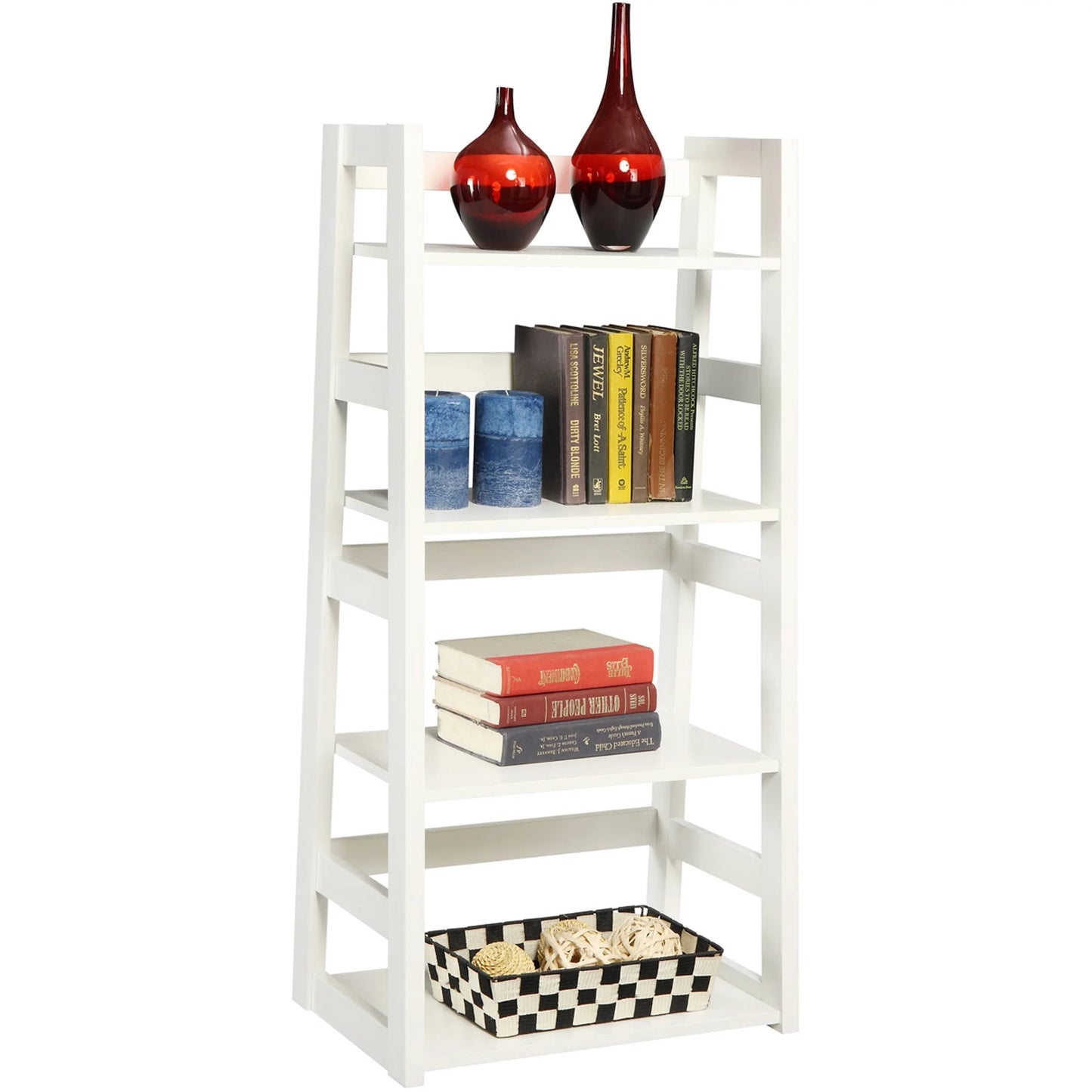 Designs2Go Trestle Bookcase, White