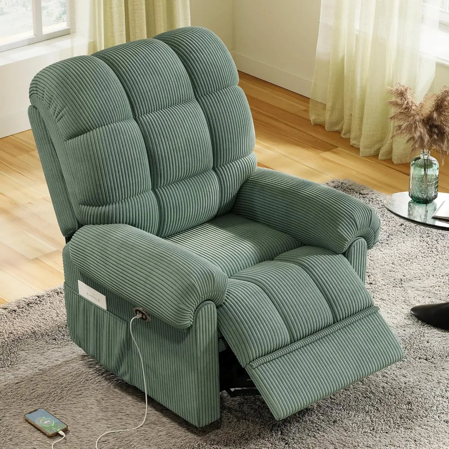 LYDIA Power Recliner Chair - Adjustable Electric Sofa with USB Port - 20.47" W