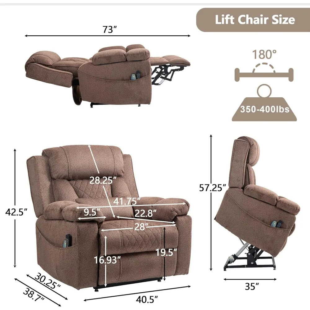 BRODY Minimalist Modern Lift Chair Recliner – 40.5" W