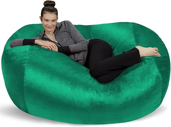 CARMEN LoungaNest XL Plush Bean Bag Lounger – Memory Foam Sofa Style | 72'' W