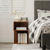 LAURA Tokyo S Minimalist 3-Tier End Table - Japanese-Inspired Bedside Nightstand - 15.7''