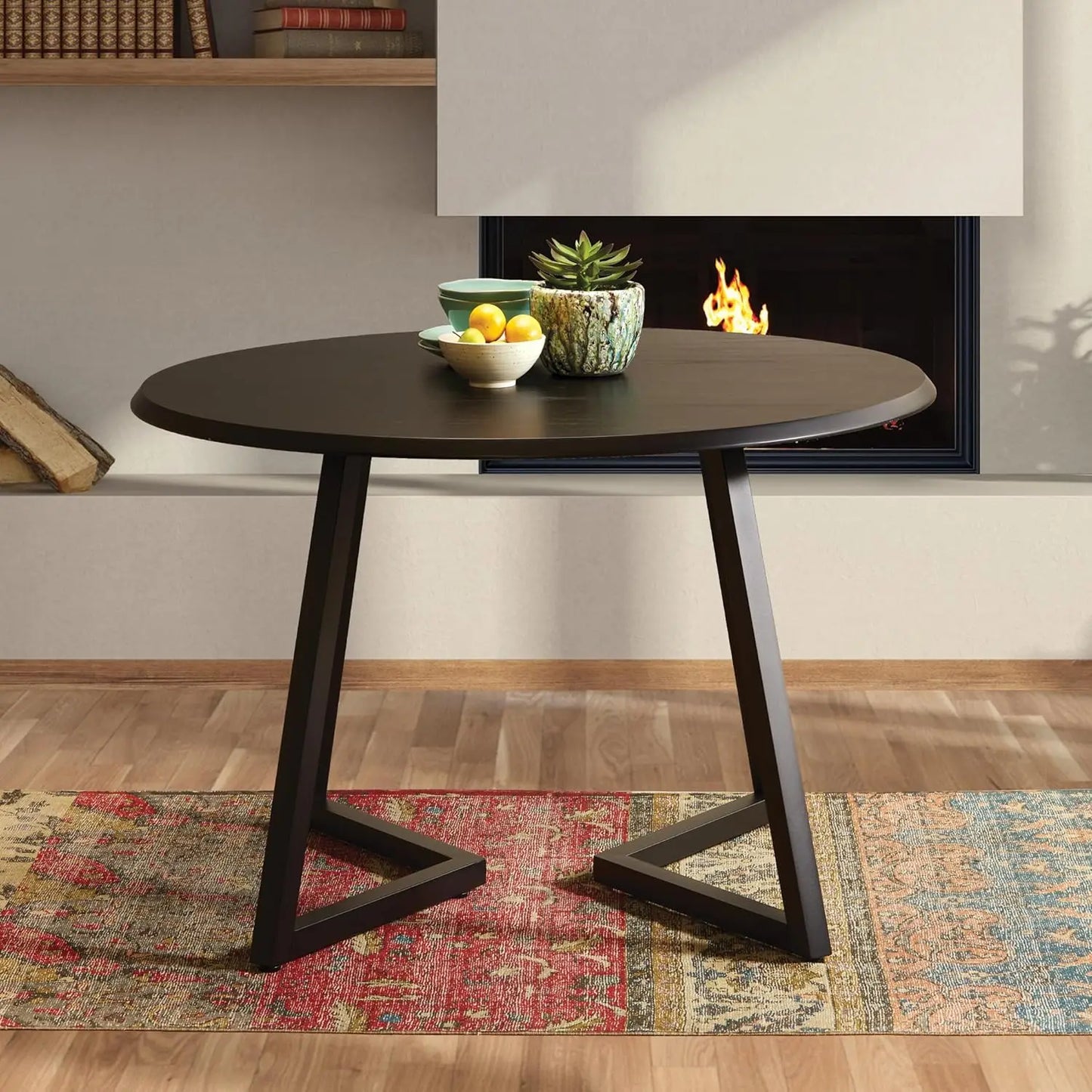 ISABELLA Metro Mid-Century Modern Round Dining Table – 45.5"W