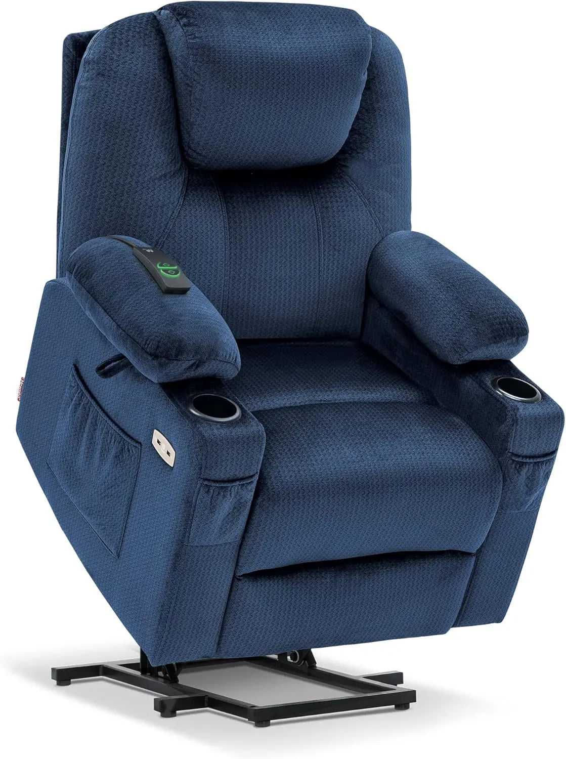 CARSON Large Power Lift Recliner Chair with Massage & Heat - Mocha - 35.4" W