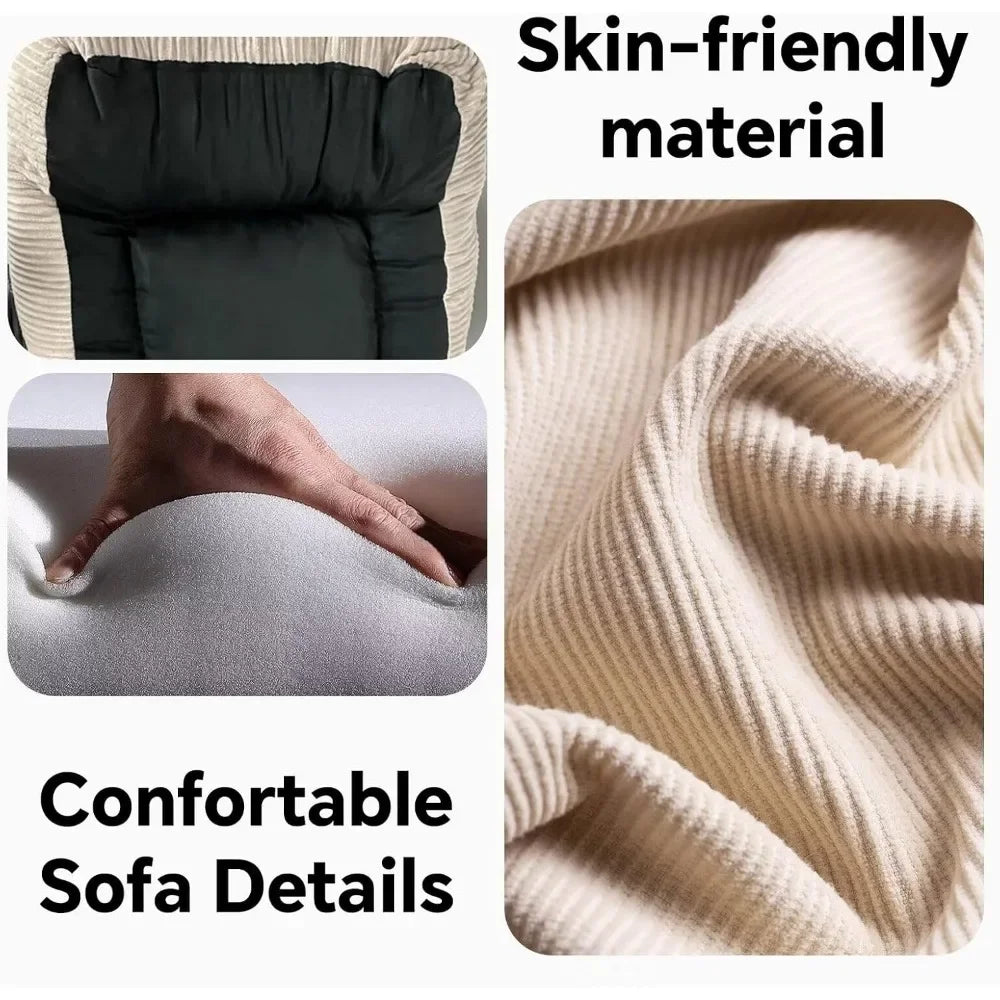 ZARIAH Modern Bean Bag Armchair – Soft Lounge Sofa Chair 32.5'' Wide