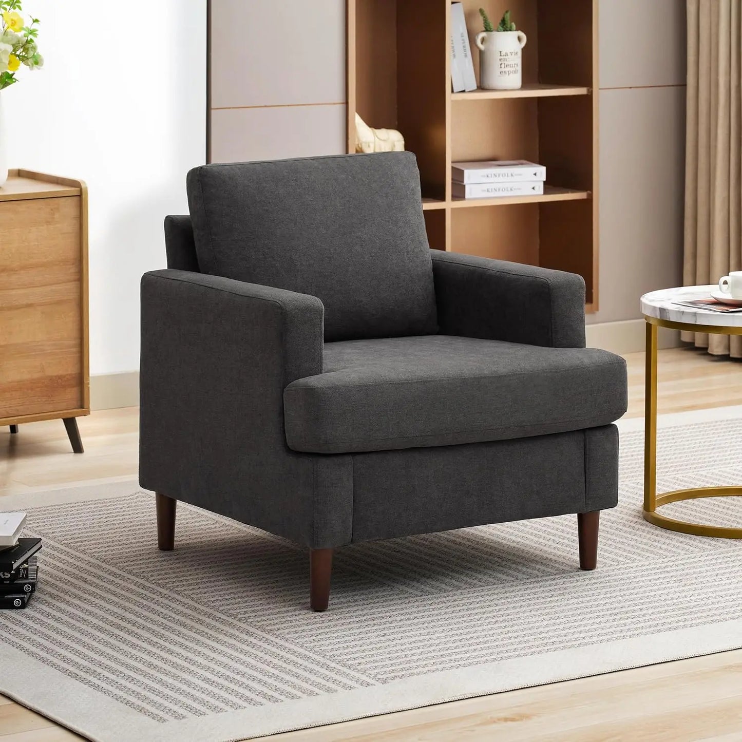 TRINITY Wenlor Mid-Century Modern Accent Armchair -30"W