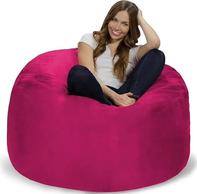 ELORA ChillZen 4FT Microfiber Bean Bag Chair – Memory Foam Lounge Seat | 48'' W