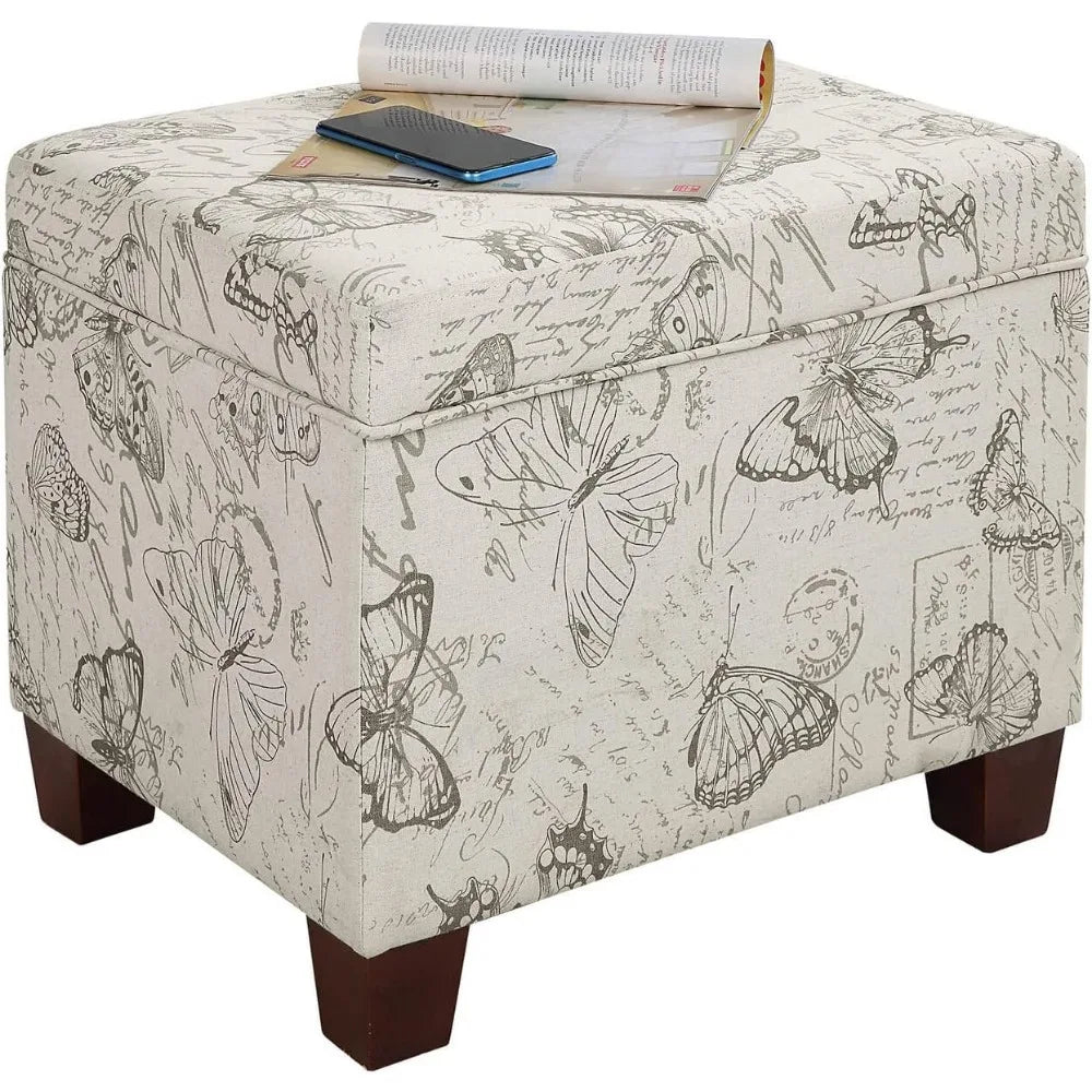 JASON Madison Storage Ottoman – Modern Fabric Storage Bench – 17.75" W