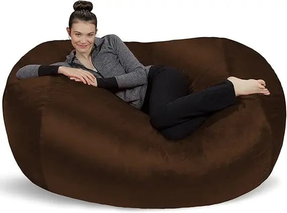 CARMEN LoungaNest XL Plush Bean Bag Lounger – Memory Foam Sofa Style | 72'' W