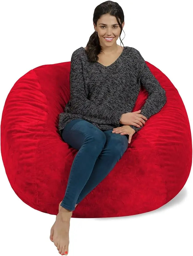 ELORA ChillZen 4FT Microfiber Bean Bag Chair – Memory Foam Lounge Seat | 48'' W