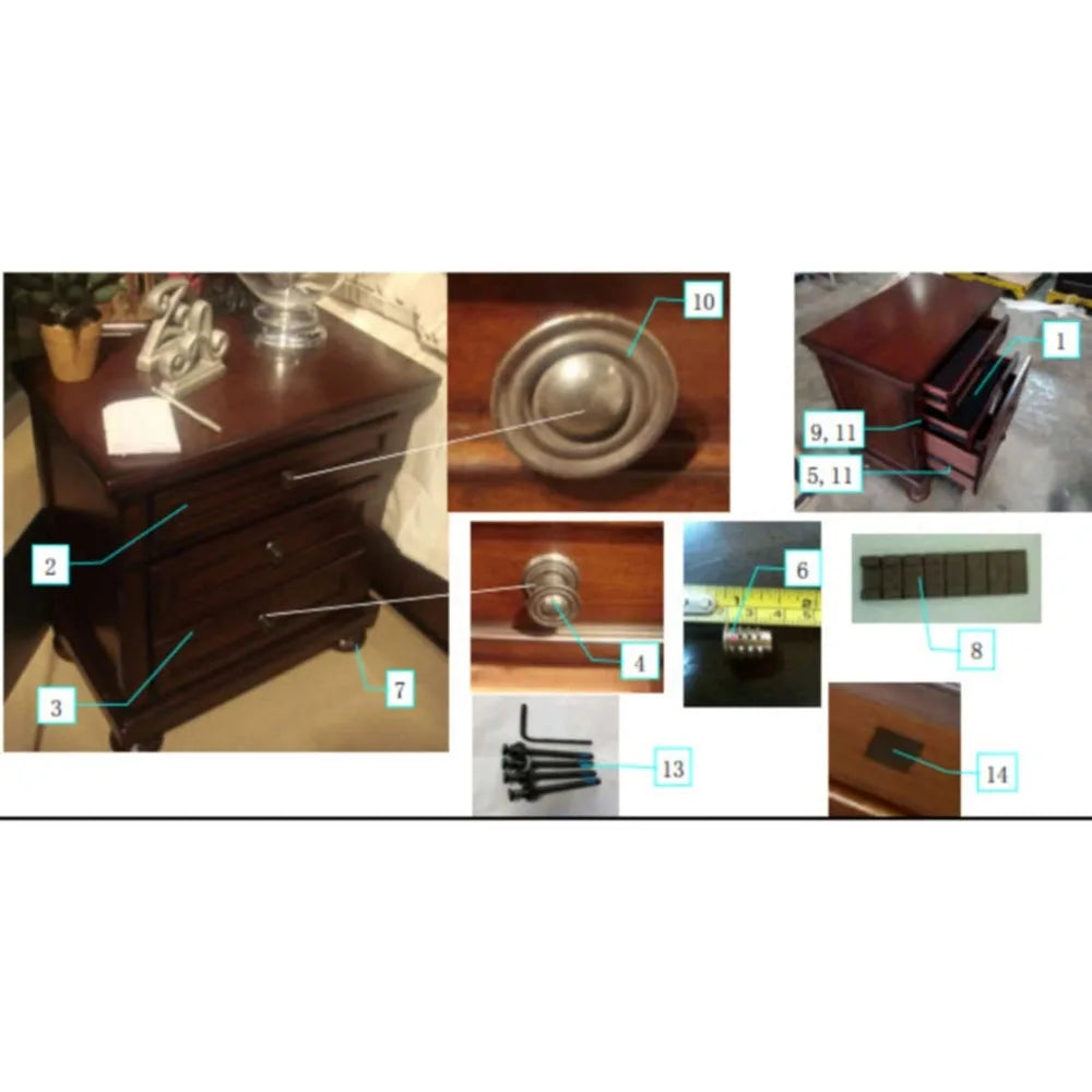 HARLEY Wood Nightstand with 2 Drawers and Hidden Storage - 28.75'' Wide