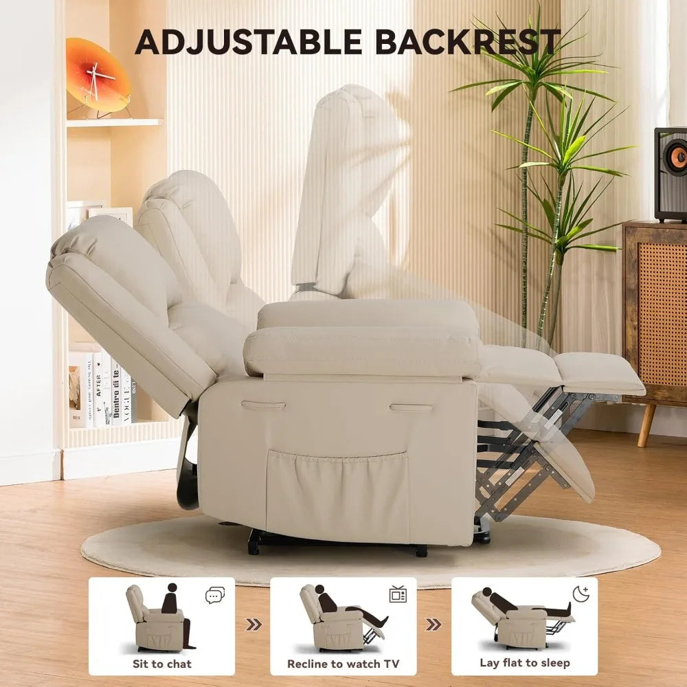 COOPER Power Lift Recliner for Elderly with Heat & Massage – 33.4" W