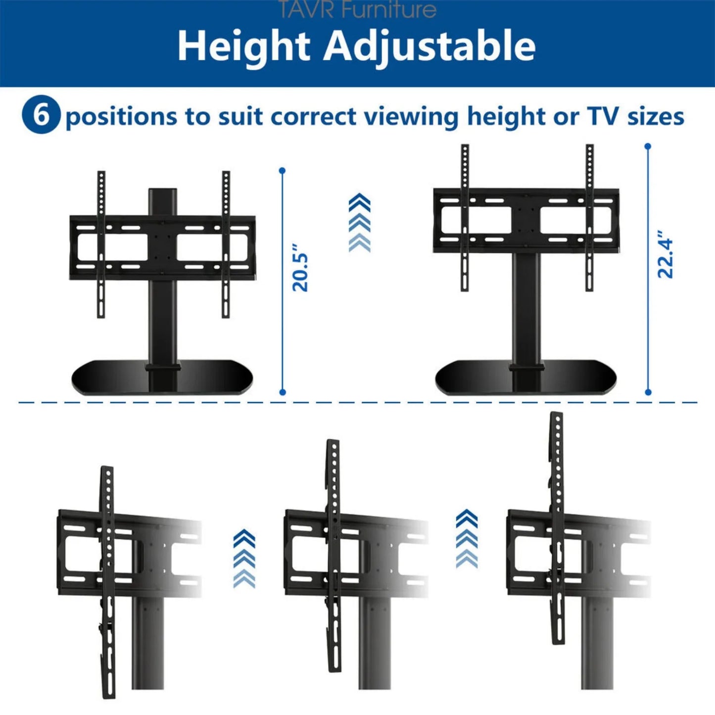 Universal Swivel TV Stand Modern Tabletop TV Stand for 37 to 60 inch TVs, Black United States