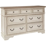 ANA Realyn French Country 7-Drawer Two-Tone Dresser - 64"