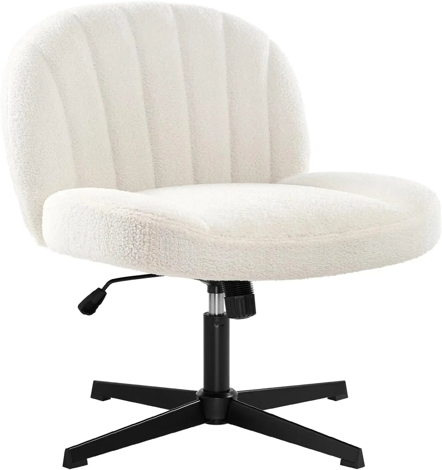 VANUATU Armless Office Desk Chair with Wheels, Ergonomic Criss Cross Legged - 28.35" W