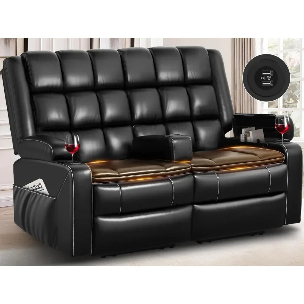 BAILEY Hera Style Reclining Loveseat Sofa-45.77"W