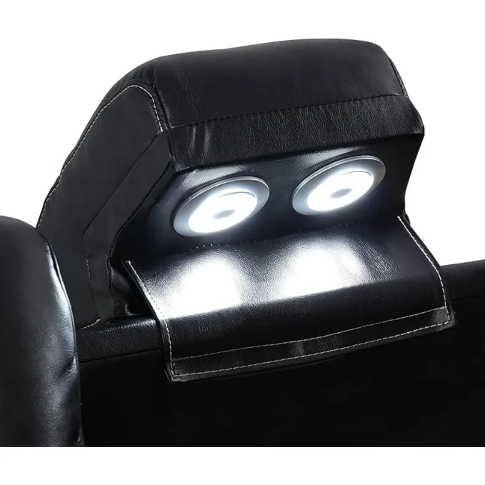 JACE Power Recliner Sectional Sofa with LED, USB Port & Cup Holder – 83.5" W