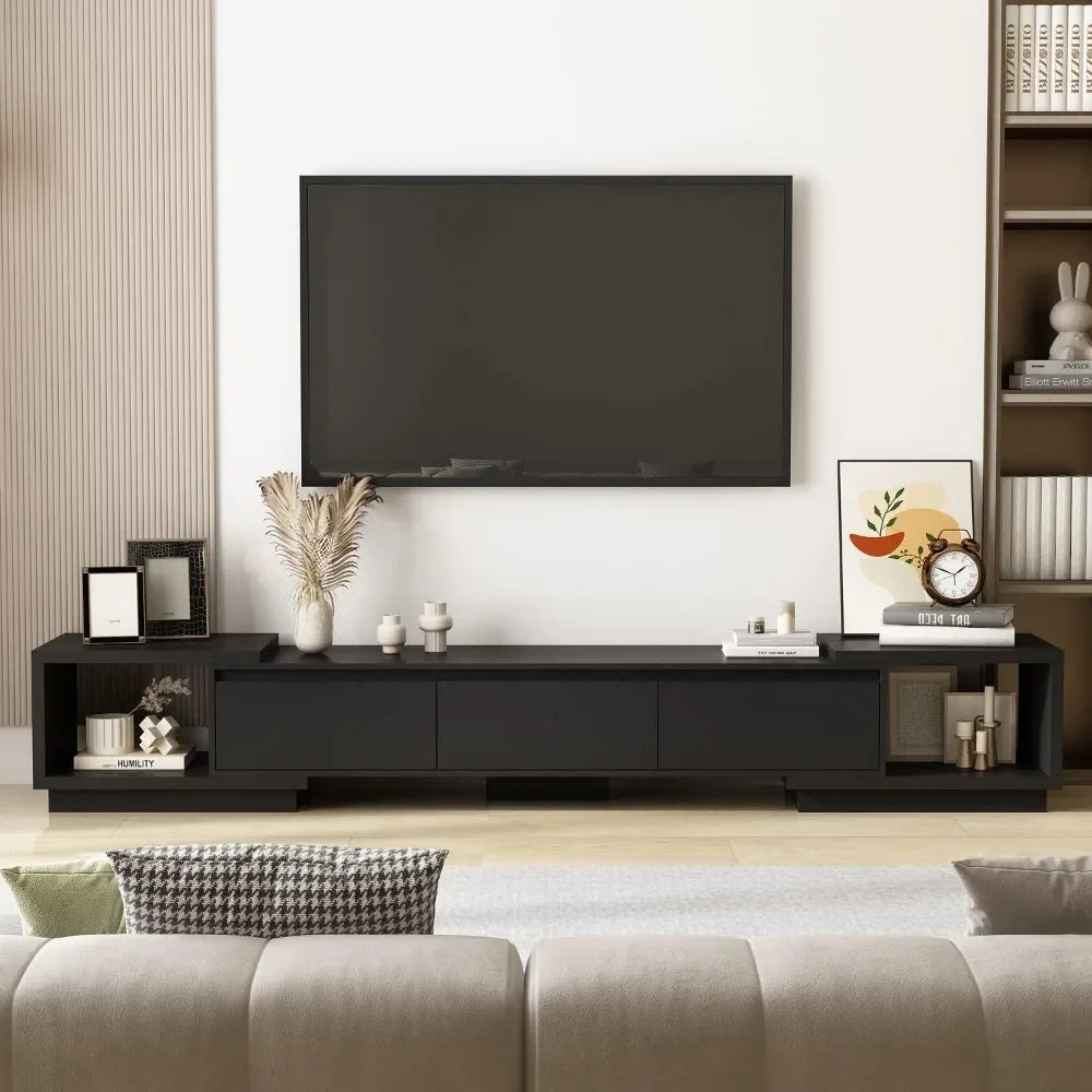 SOPHIE Modern Extendable TV Stand with 3 Drawers - 65.4" W