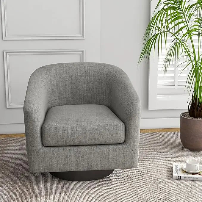 VINCENT Swivel Barrel Accent Chairs Set of 2 – Modern Armchair - 28.79" W