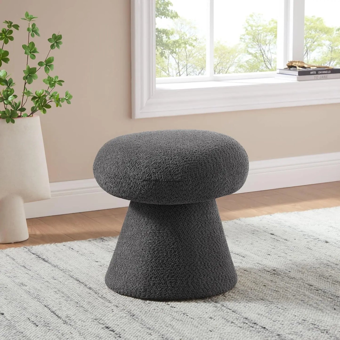 AUTUMN Mushroom Shape Round Footstool Ottoman -16.54 W