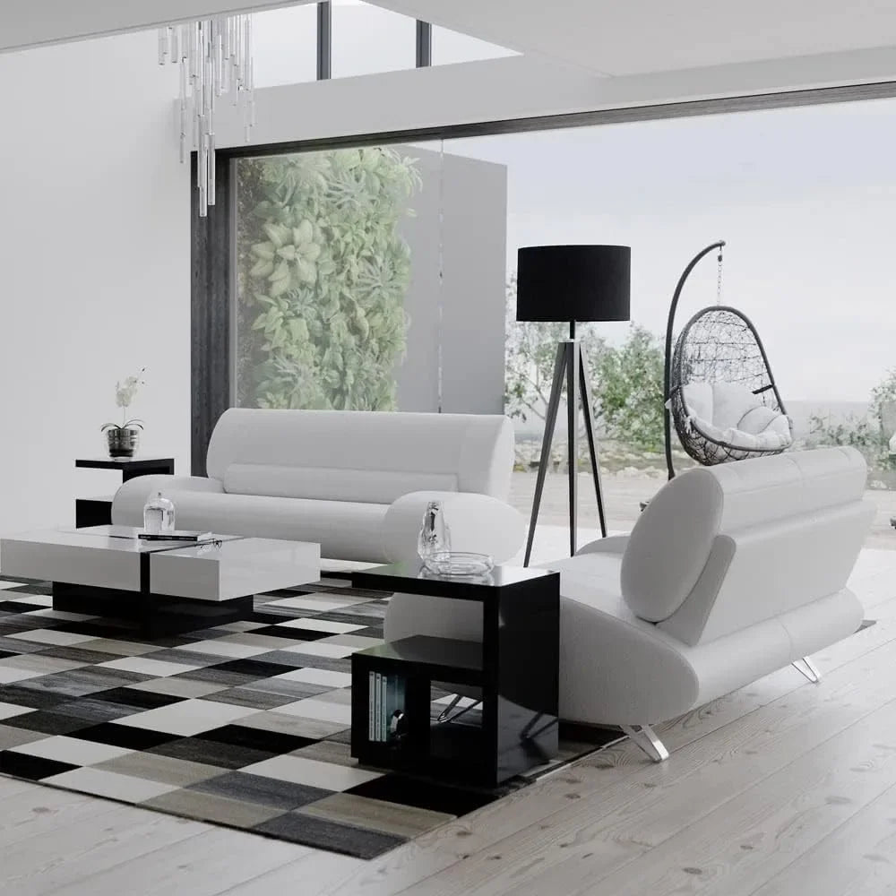 THEA Jayden High Gloss Modern Side Table - 20'' Wide