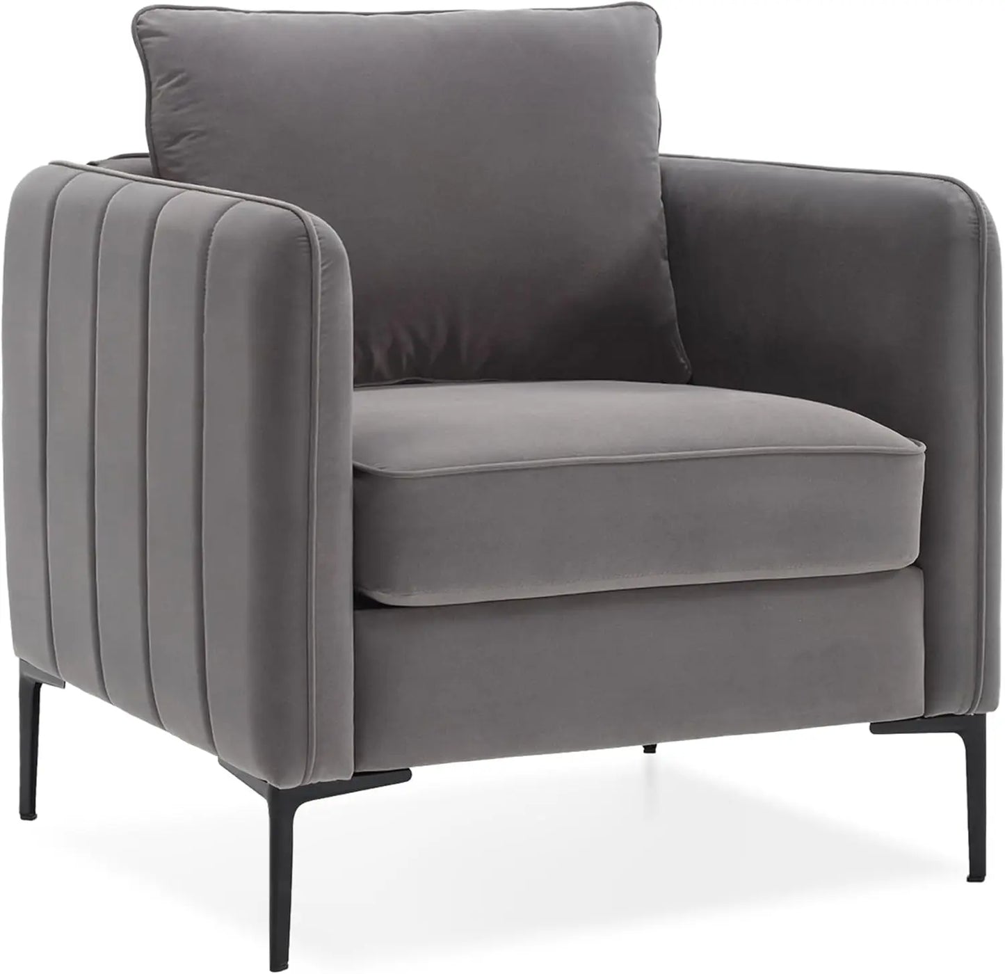 MARIA Modern Velvet Accent Chair - Upholstered Armchair - 32.68" W
