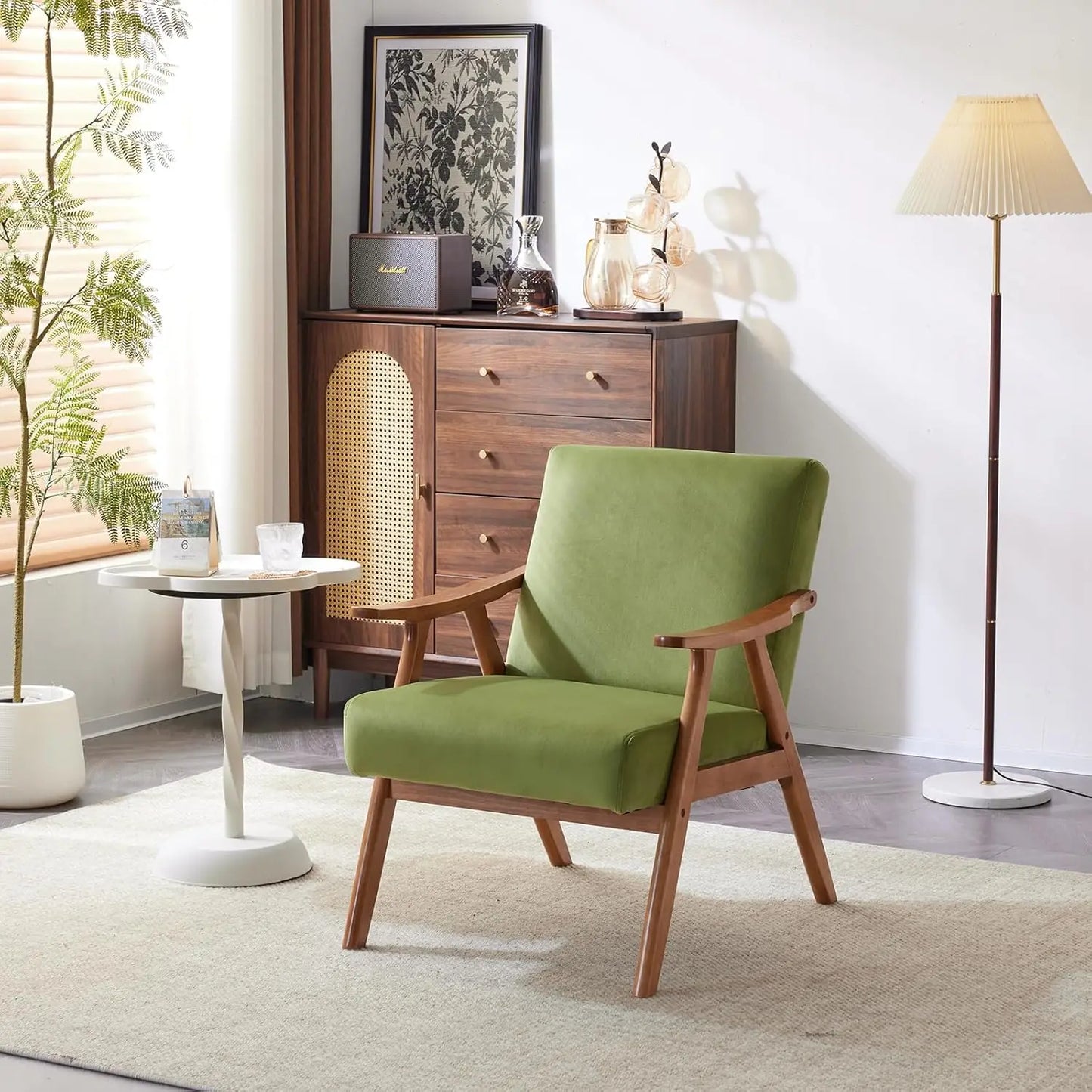 ANDREA Solara Retro Mid-Century Accent Lounge Chairs Set – 21.7" W