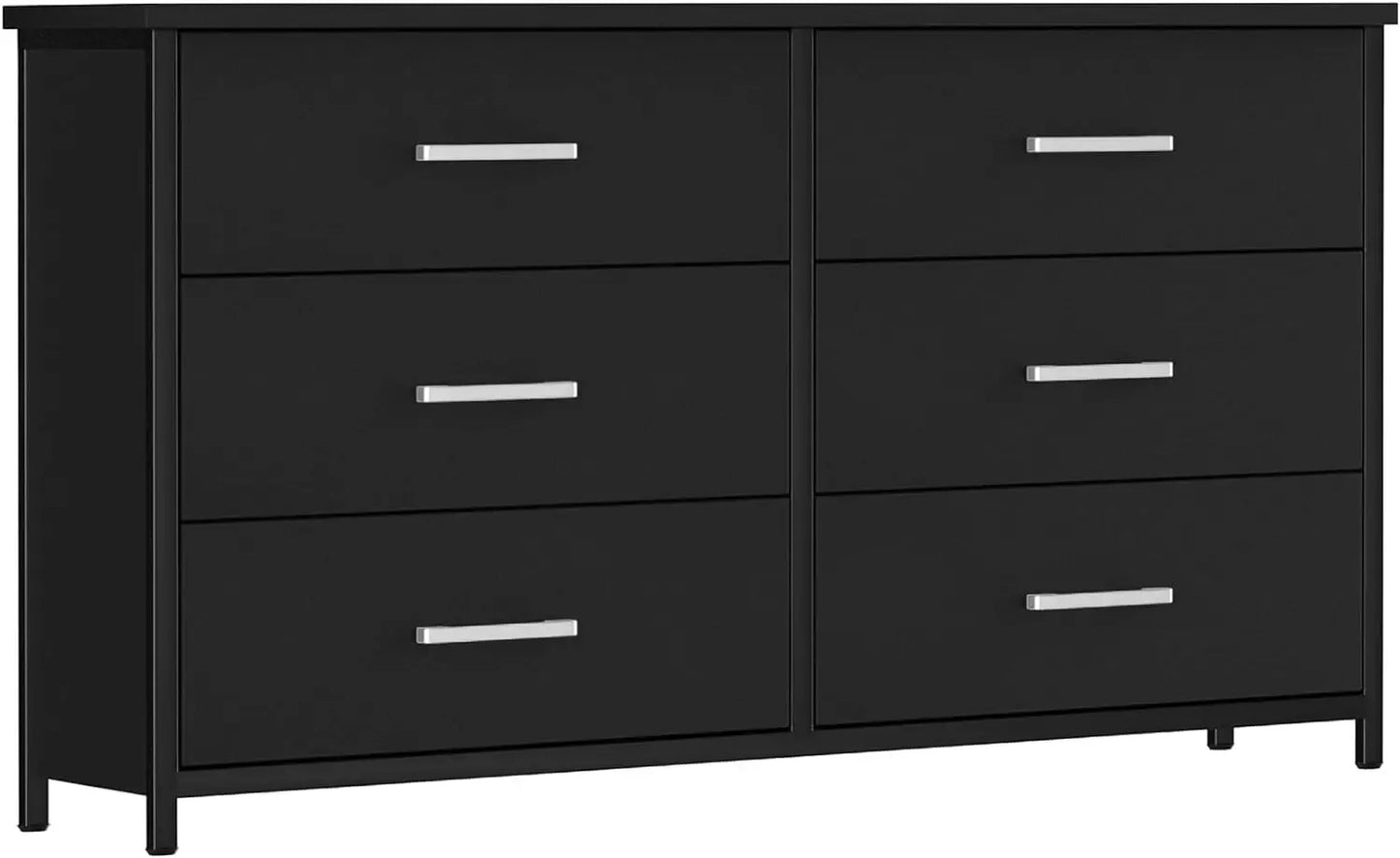 ARIEL Modern Minimalist 6-Drawer Dresser – Wide Storage Chest – 47.2''