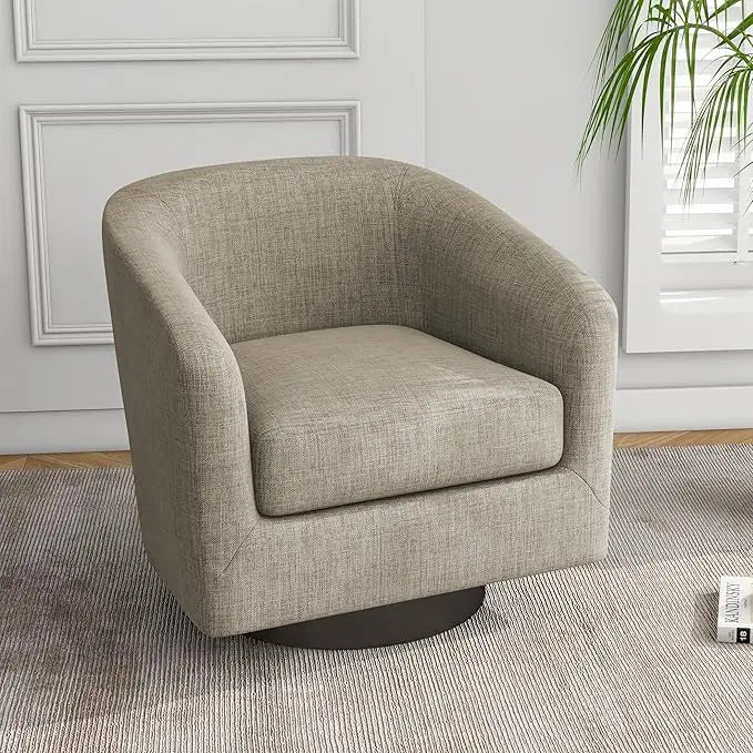 VINCENT Swivel Barrel Accent Chairs Set of 2 – Modern Armchair - 28.79" W