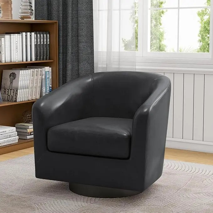 VINCENT Swivel Barrel Accent Chairs Set of 2 – Modern Armchair - 28.79" W