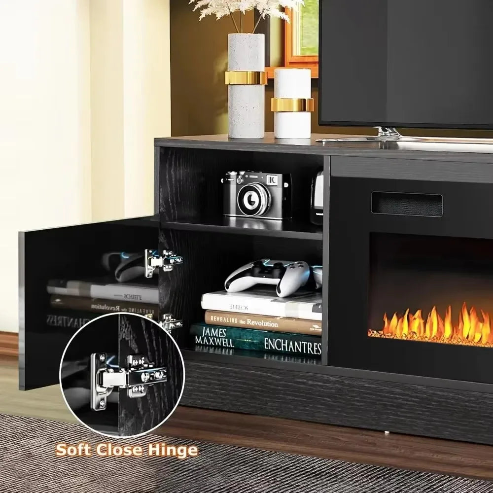 AUTUMN Fireplace Entertainment Center with TV Stand 58" W