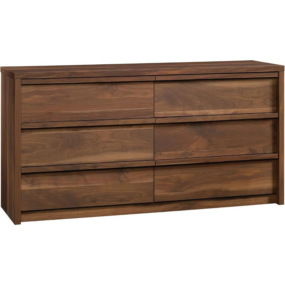 KIMBERLY Harvey Park Modern 6-Drawer Dresser - 60.7'' | Grand Walnut