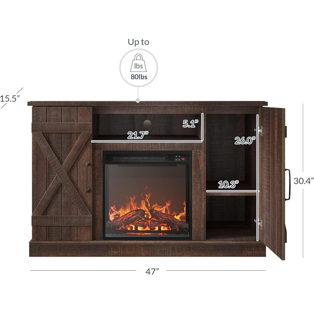 MACKENZIE Modern Farmhouse TV Stand 47"W