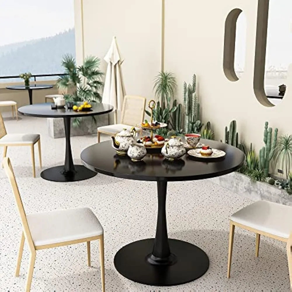 REECE Modern Mid-Century Tulip Round Dining Table - 31.5" D