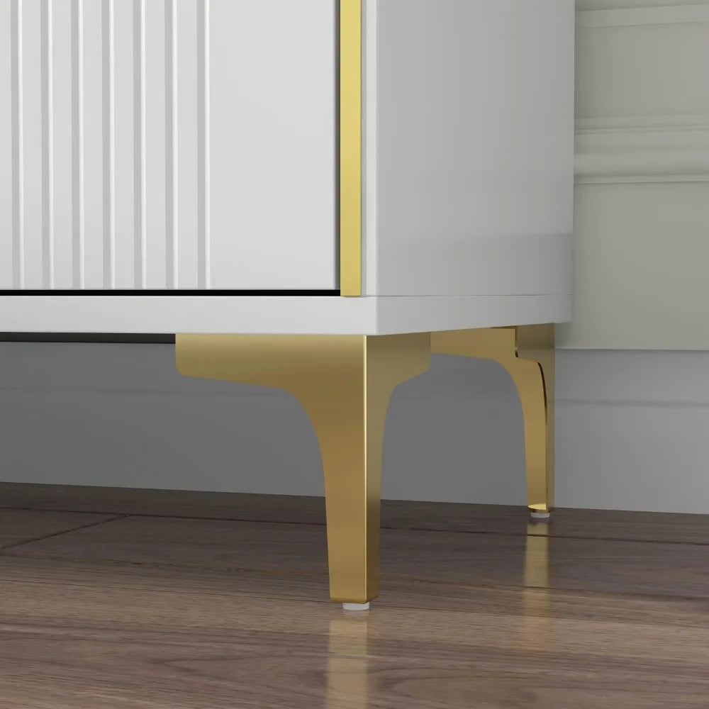 NOA Modern Geometric High Gloss 6-Drawer Dresser - 63"W