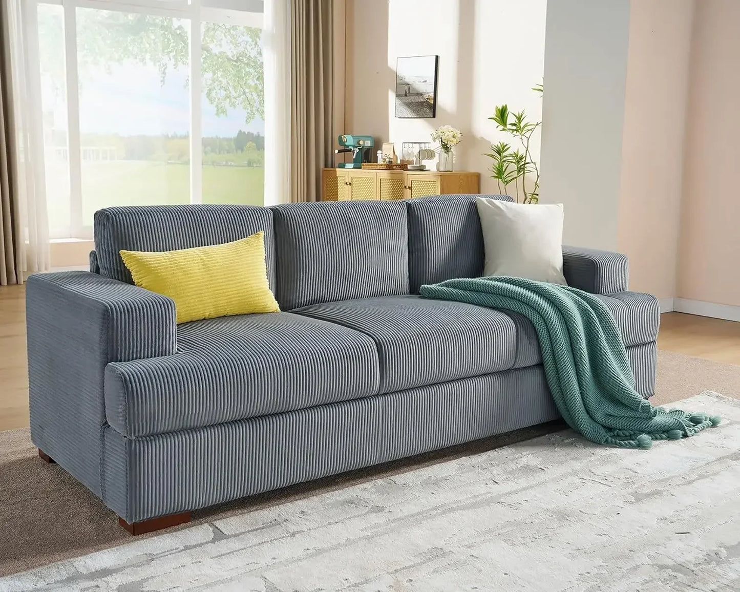 89 Inch Sofa, Comfy Sofa Couch with Extra Deep Seats, 3 Seater Sofa- Modern Sofa, Couch for Living Room Apartment Lounge