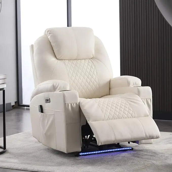 NOLAN Power Recliner Chair - Home Theater Seating - LED Lighting - 33.5" W
