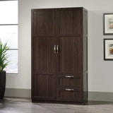 ROSIE Cinnamon Cherry Wooden Wardrobe Cabinet with Drawers – 40'' W