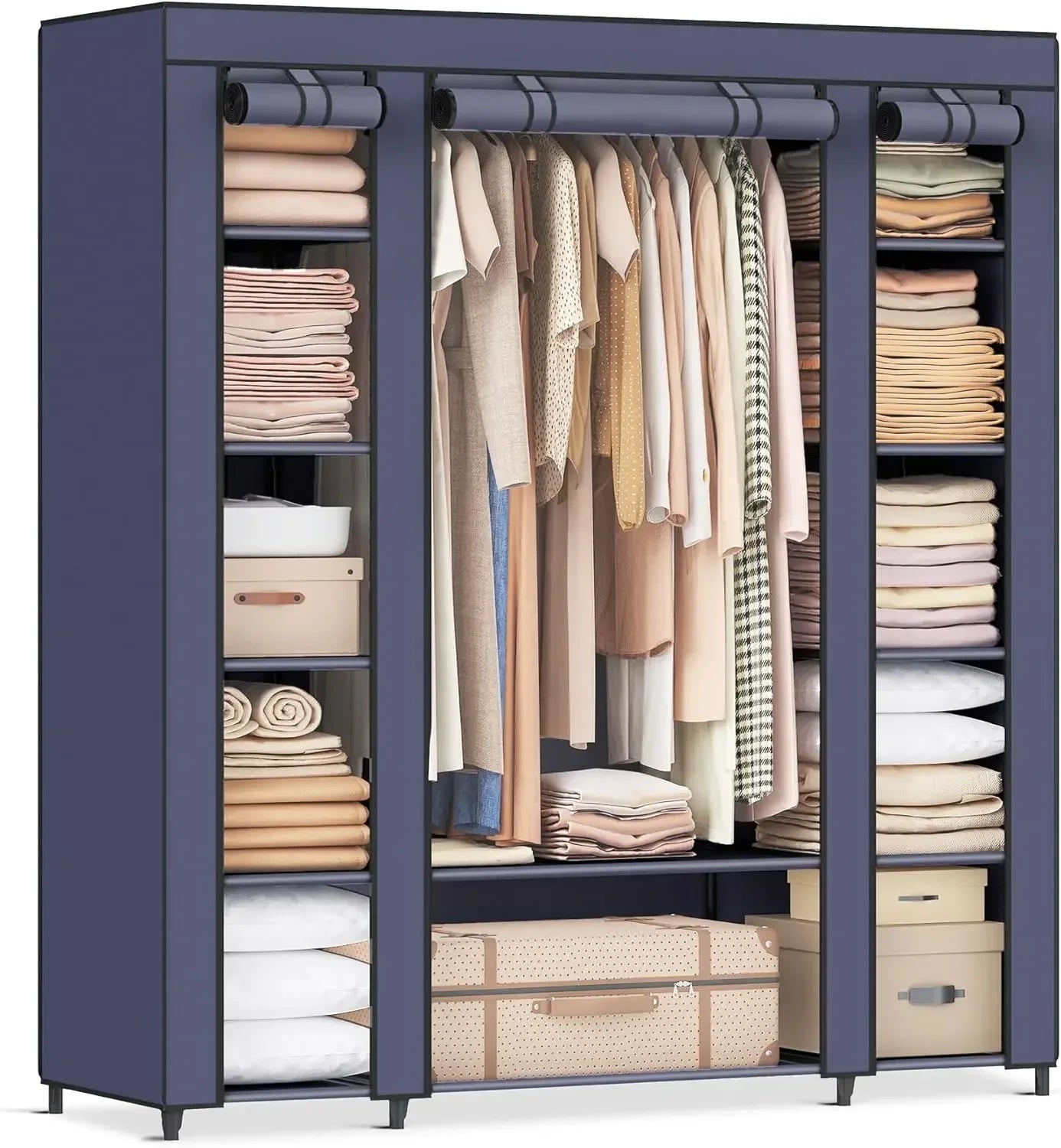 IZABELLA Modern Portable Fabric Closet Wardrobe | Clothes Storage Organizer