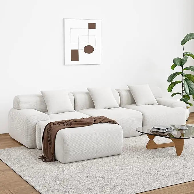 ALEX Modern L-Shaped Oversized Modular Sectional Sofa – 118.1" W