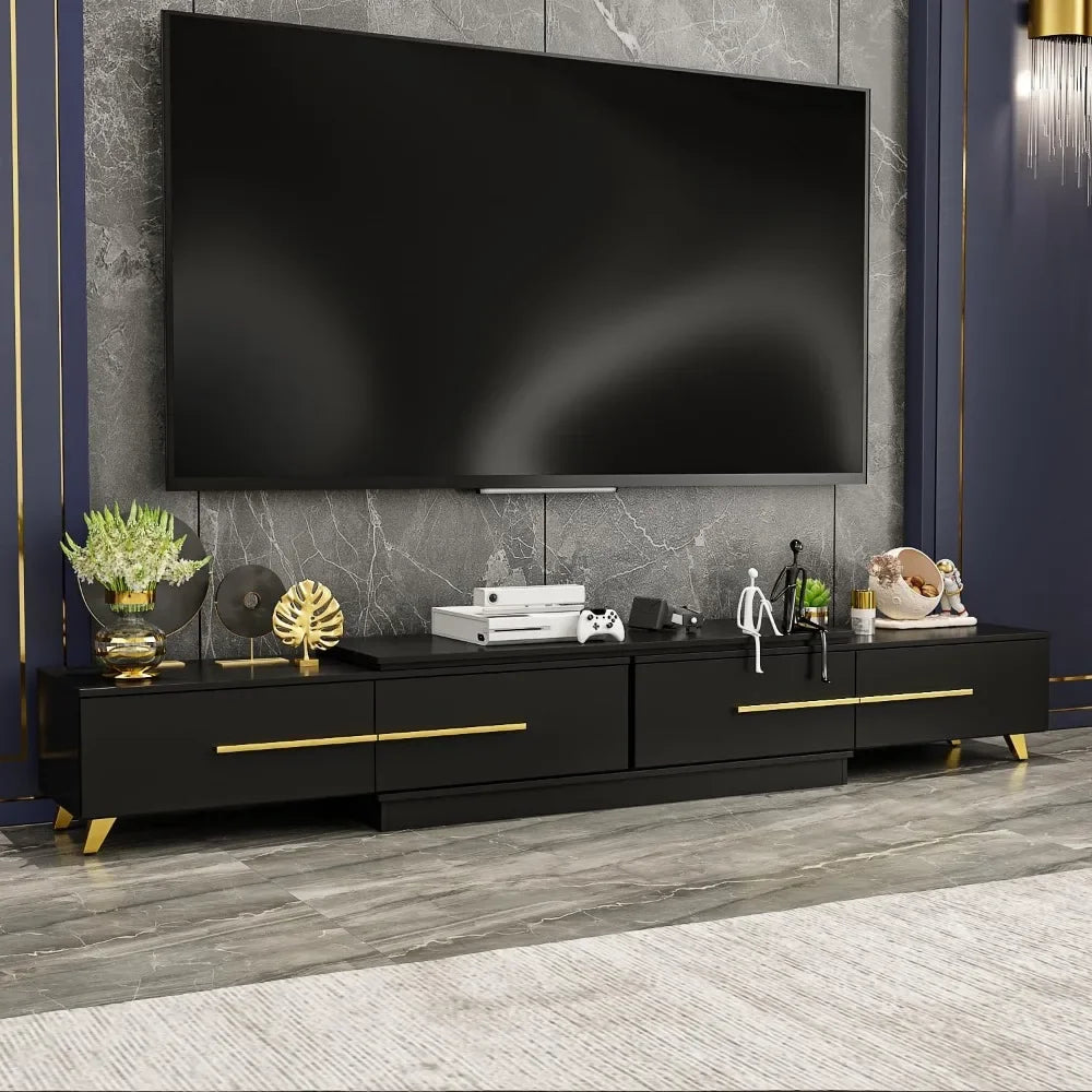 SOPHIE Modern Extendable TV Stand with 3 Drawers - 65.4" W