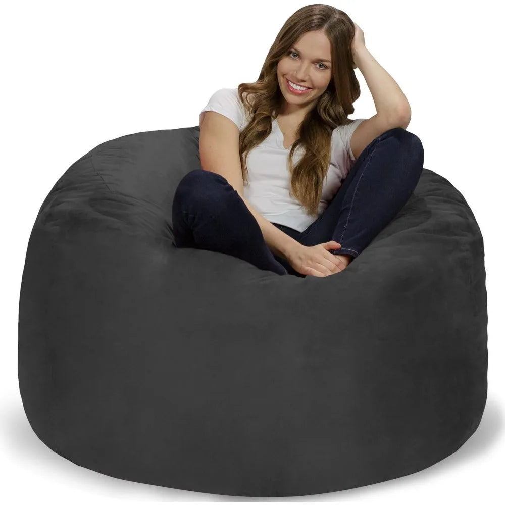 ELORA ChillZen 4FT Microfiber Bean Bag Chair – Memory Foam Lounge Seat | 48'' W