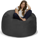 ELORA ChillZen 4FT Microfiber Bean Bag Chair – Memory Foam Lounge Seat | 48'' W