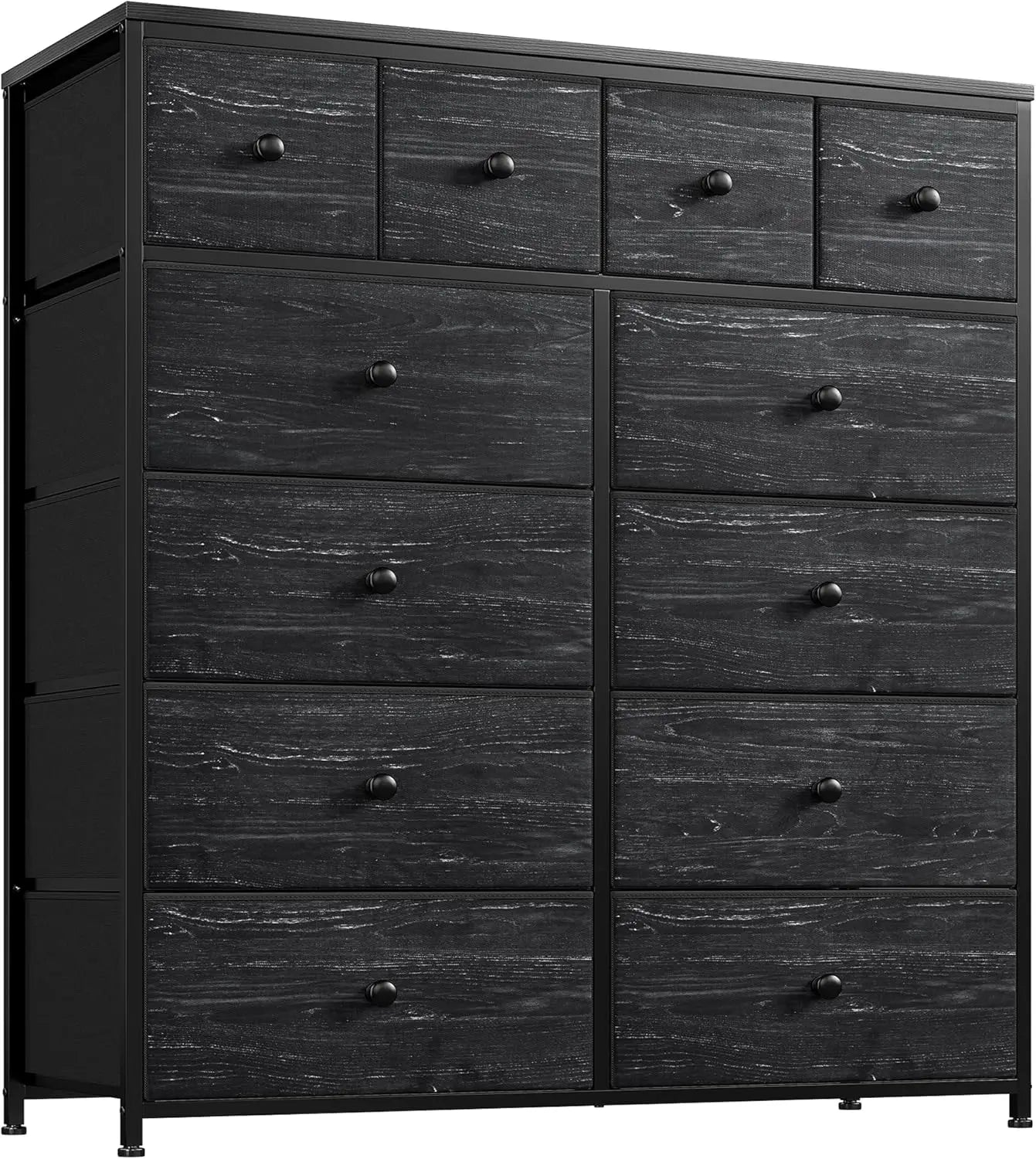 DIANA Minimalist Fabric 12-Drawer Dresser - Modern Storage Chest - 41" Wide
