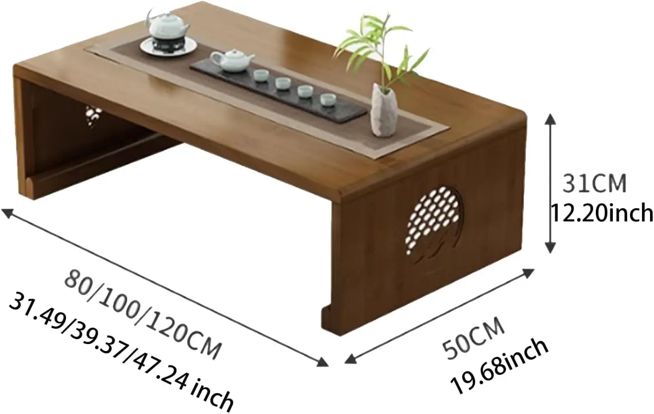 LINDA Zen Minimalist Modern Foldable Coffee Table – 47.24"W