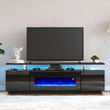 SCARLETT Modern Fireplace TV Stand, LED Entertainment Center - 70" W