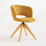RYDER Liora Mid-Century Swivel Accent Chair – Upholstered Desk/Vanity Chair - 18.7"W