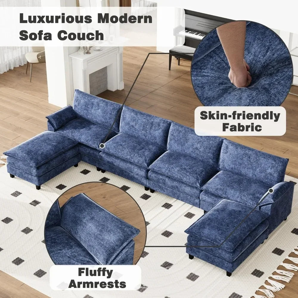 PIPER Minimalist Modern Modular U-Shaped Sectional Sofa – 79.53'' W