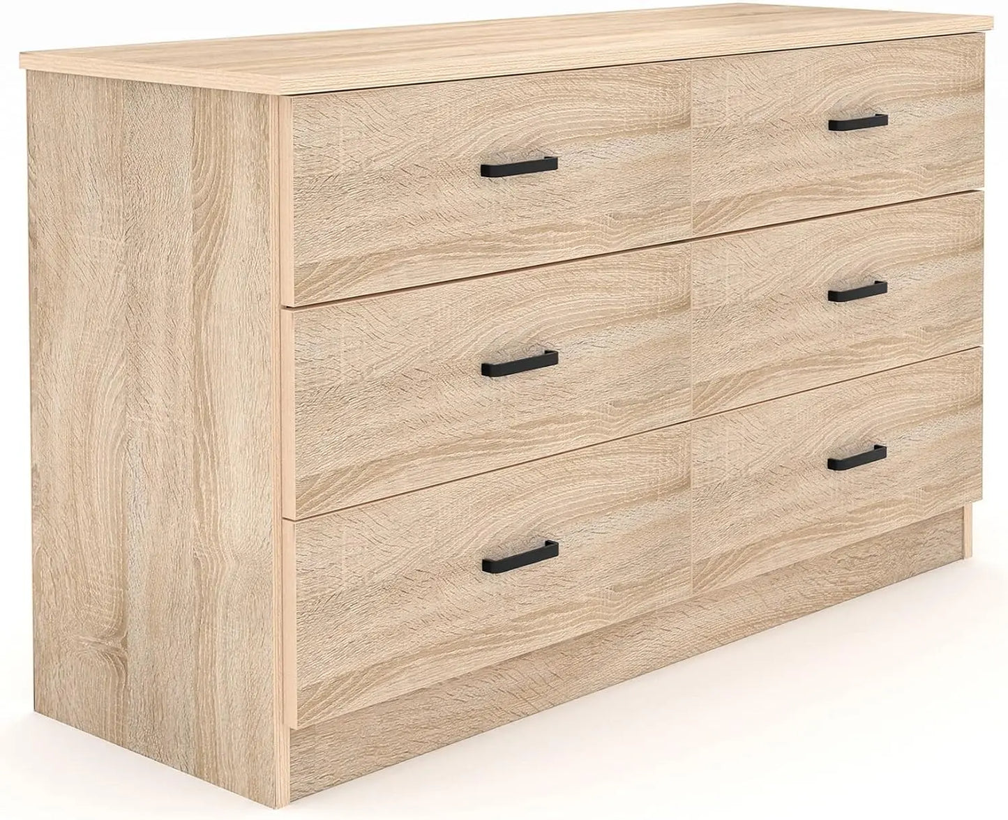 LUCILLE Modern Wood Dresser for Bedroom - 47.24'' Wide, 6 Drawers Storage Cabinet