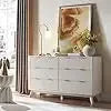 MALIA Modern Fluted Chest of Drawers – Wood Storage Dresser with Gold Handles