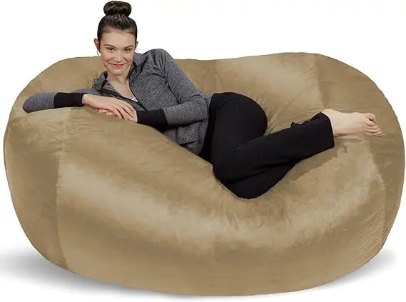 CARMEN LoungaNest XL Plush Bean Bag Lounger – Memory Foam Sofa Style | 72'' W